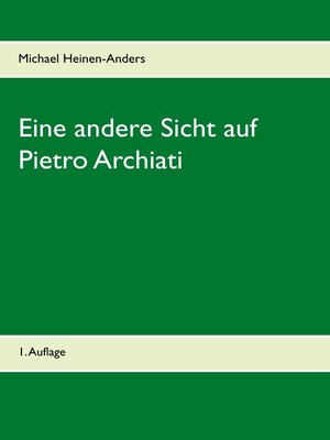 cover image of Eine andere Sicht auf Pietro Archiati